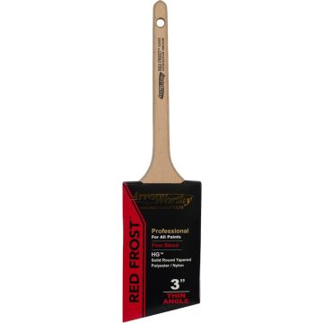 ArroWorthy 3" Red Frost Rattail Square End Angle Sash Paint Brush
