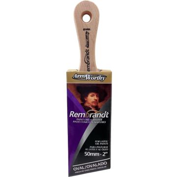 ArroWorthy 2" Rembrandt NYLYN Polyester Semi-Oval Tiny Trimmer Angle Sash Paint Brush