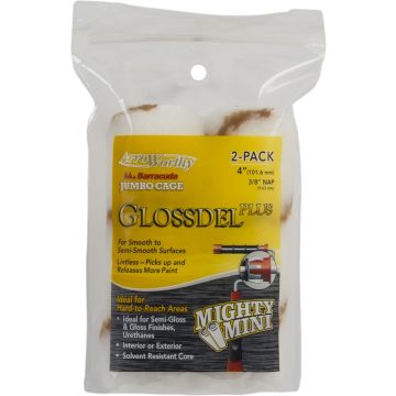 ArroWorthy 4" x 3/8" Nap Glossdel Plus Jumbo Cage Mini Roller Covers (2pk)