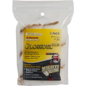 ArroWorthy 4" x 1/2" Nap Glossdel Plus Jumbo Cage Mini Roller Covers (2pk)