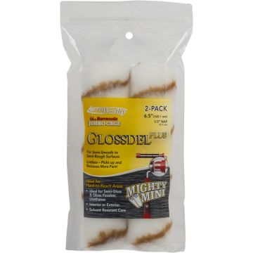 ArroWorthy 6-1/2" x 1/2" Nap Glossdel Plus Jumbo Cage Mini Roller Covers (2pk)
