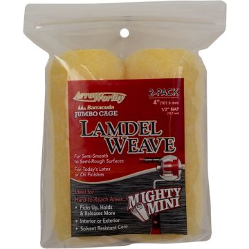 ArroWorthy 4" x 1/2" Nap Jumbo Cage Lamdel Weave Roller Covers (2pk)