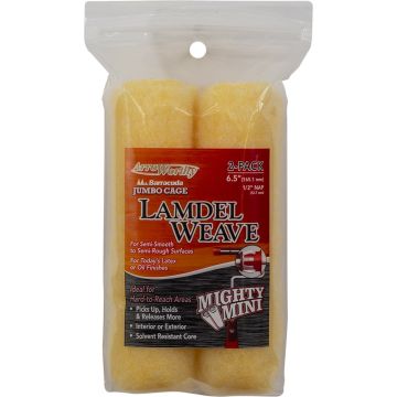 ArroWorthy 6-1/2" x 1/2" Nap Lamdel Weave Jumbo Cage Roller Covers (2 per Pack)