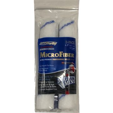 ArroWorthy 6-1/2" x 1/4" Nap Microfiber Jumbo Cage Roller Covers (2pk)