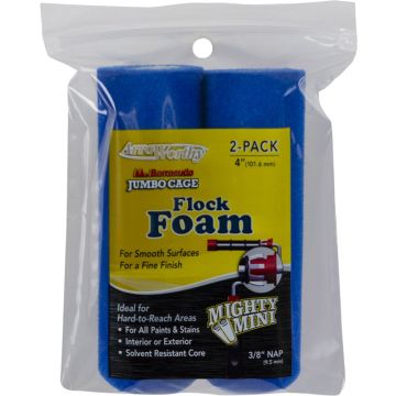 Arroworthy 4" x 3/8" Nap Flock N Foam Roller Cover (2pk)