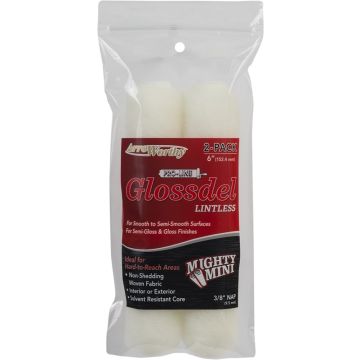 ArroWorthy 6-1/2" x 3/8" Nap Glossdel Lintless Mini Rollers (2pk)