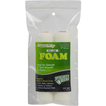 ArroWorthy 6-1/2" x 3/8" Foam Mini Rollers (2pk)