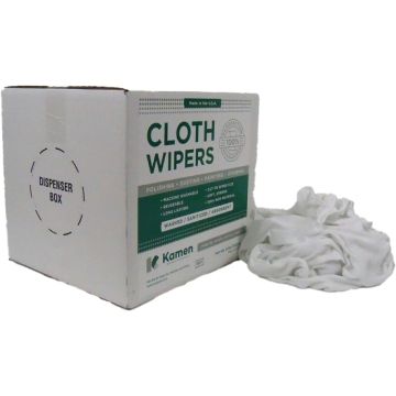 Kamen 4lb Box New White Cotton Knit Rags