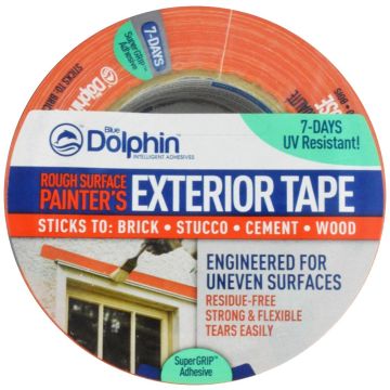 Blue Dolphin 1.88" x 54.6yd Rough Surface Exterior Masking Tape