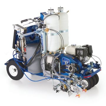 Graco LineLazer V 250DC HP Reflective Series Dual Color Self-Propelled Gas Hydraulic Airless Line Striper, Pressurized EZ Bead System, & LazerGuide 3000System w/ Two Automatic Guns & Two Tanks