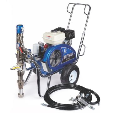 Graco DutyMax GH 675DI Gas Hydraulic Airless Sprayer plus a 25gal Hopper w/ 150' Hose, 10' Whip, Tip Extension, Swivel, Fittings, & XHD Tips/Guards (Big 150)