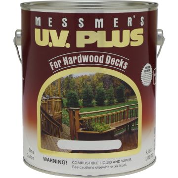 Messmers 1gal Red Mahogany UV Plus Transparent Stain for Hardwood Decks