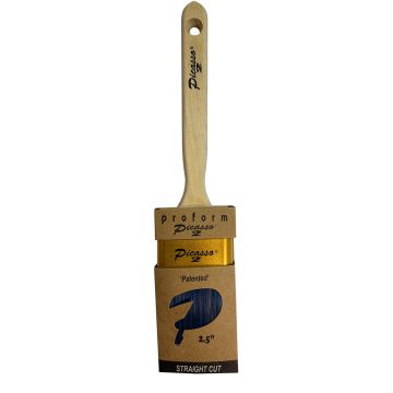 Proform 2-1/2" Generation 2 Picasso Standard Handle Straight Cut PBT/Nylon Blended Paint Brush