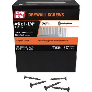 Grip-RIte 5lb 1-1/4" Coarse Drywall Screw