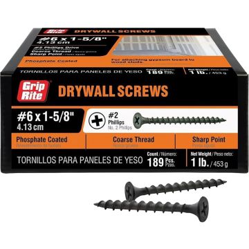 Grip-Rite 1lb 1-5/8" Coarse Drywall Screw