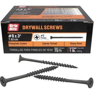 Grip-Rite 1lb 3" Coarse Drywall Screw