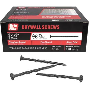 Grip-Rite 1lb 2-1/2" Fine Drywall Screw