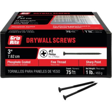 Grip-Rite 1lb 3" Fine Drywall Screw