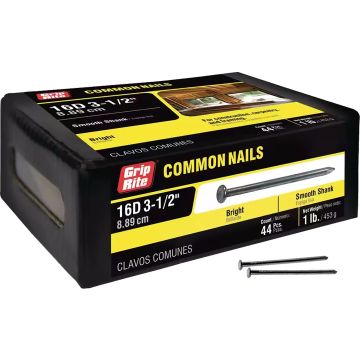 Grip-Rite 16D 1lb 3-1/2" Bright Common Nail