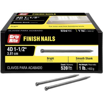 Grip-Rite 4D 1lb 1-1/2" Bright Finishing Nail