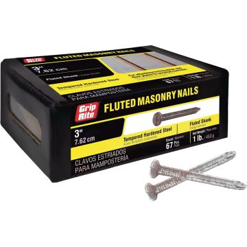 Grip-Rite 1lb 3" Fluted Masonry Nail