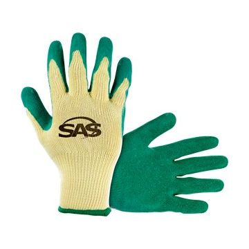 SAS Large Cotton/Poly Knit w/Latex Coated Palm Gloves