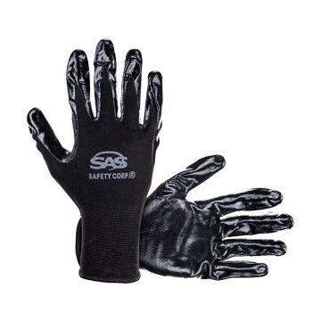 SAS Lrg PawZ 15-Gauge Nitrile Coated Cotton Palm Gloves
