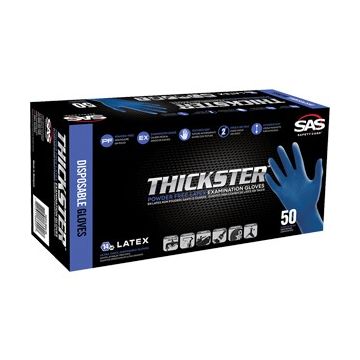 SAS XL 14mil Thickster Latex Disposable Gloves Powder Free (50pk)