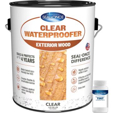 Seal-Once 1gal Black Single Strength Semi-Transparent Exterior Wood Stain & Waterproofer
