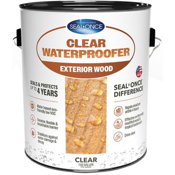 SEAL-ONCE 1gal Clear Semi-Transparent Exterior Wood Stain & Waterproofer