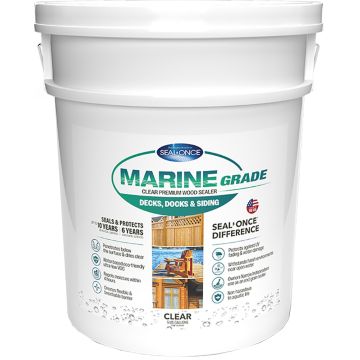 SEAL-ONCE 5gal Clear Marine Grade Premium Wood Sealer