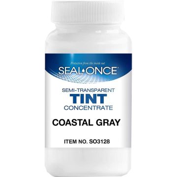 Seal-Once 4oz Coastal Gray Semi-Transparent Wood Stain Tint Concentrate