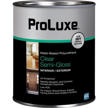ProLuxe 1qt Clear Semi-Gloss Specialty Interior/Exterior Water-Based Polyurethane