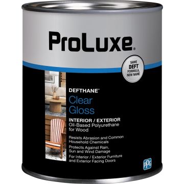 ProLuxe 1qt Clear Gloss Defthane Interior/Exterior Polyurethane