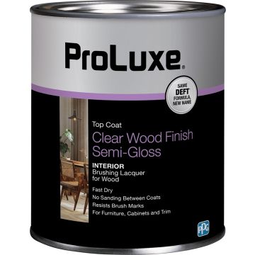 ProLuxe 1qt Semi-Gloss Clear Interior Wood Finish Brushing Lacquer