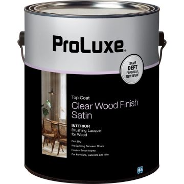 ProLuxe 1gal Satin Clear Interior Wood Finish Brushing Lacquer