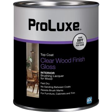 ProLuxe 1qt Gloss Clear Interior Wood Finish Brushing Lacquer