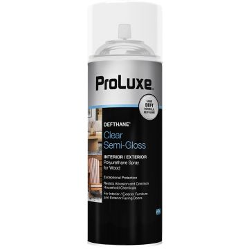 ProLuxe 11.5oz Clear Semi-Gloss Defthane Interior/Exterior Polyurethane Aerosol Spray