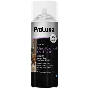 ProLuxe 11.5oz Semi-Gloss Clear Interior Wood Finish Lacquer Topcoat Aerosol Spray