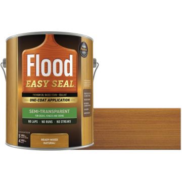 Flood 1gal Pecan Easy Seal Semi-Transparent Alkyd Oil-Based Stain