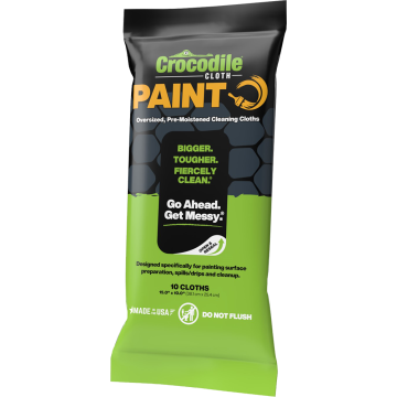 Crocodile Cloth 10" x 15" Paint Pre-Moistened Cleaning Cloths 10pk