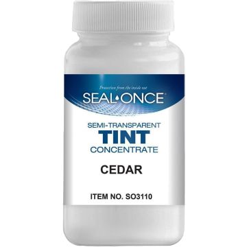 Seal-Once 4oz Cedar Semi-Transparent Wood Stain Tint Concentrate