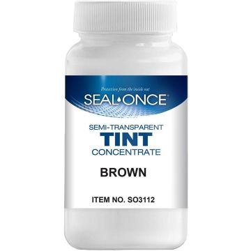 SEAL-ONCE 4oz Brown Semi-Transparent Wood Stain Tint Concentrate