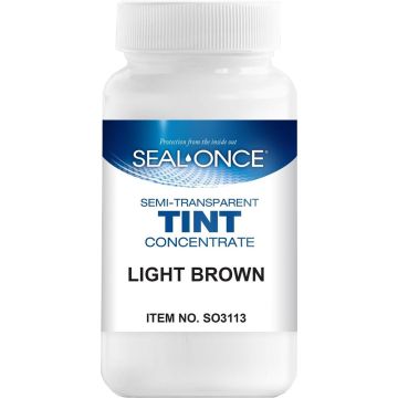 Seal-Once 4oz Light Brown Semi-Transparent Wood Stain Tint Concentrate
