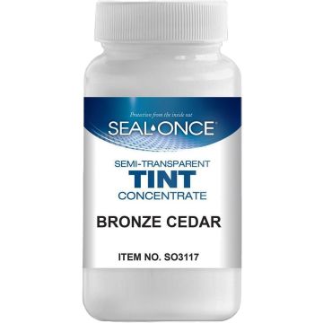 Seal-Once 4oz Bronze Cedar Semi-Transparent Wood Stain Tint Concentrate