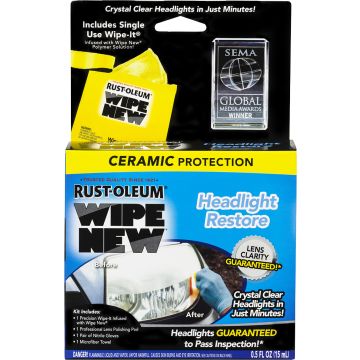 Rust-Oleum 3oz Wipe New Headlight Restore Kit W/Ceramic Protection