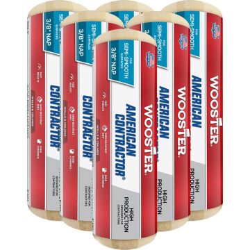 Wooster 9" x 3/8" Nap American Contractor Roller Cover (100 per Pack)