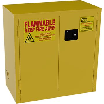 Jamco 18" x 34" x 35" Yellow Flammable Liquid Storage Safety Cabinet w/Self Closing Door