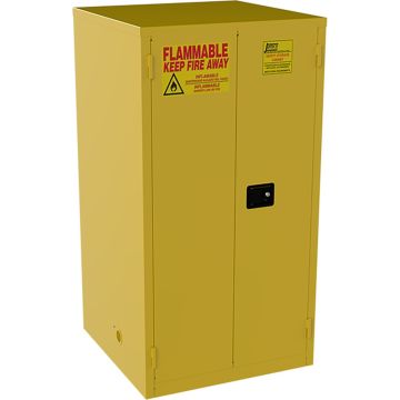 Jamco 34" x 34" x 65" Yellow Flammable Liquid Storage Safety Cabinet w/Self Closing Door