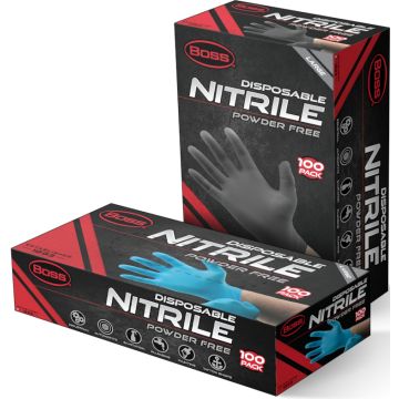 Boss 4 Mil Nitrile Disposable Gloves 100pk